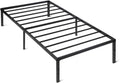 Amazon Basics Bed Frame with Storage, Foldable Metal Platform, Sturdy Steel, No Box Spring Needed, 14-inch High, Tool-Free Setup, Twin Size, Black