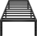 Metal Platform Bed Frame 14 Inch Tall,No Box Spring Needed,Twin Size Bed with Heavy Duty Strong Support Slats,Easy to Assemble,Black