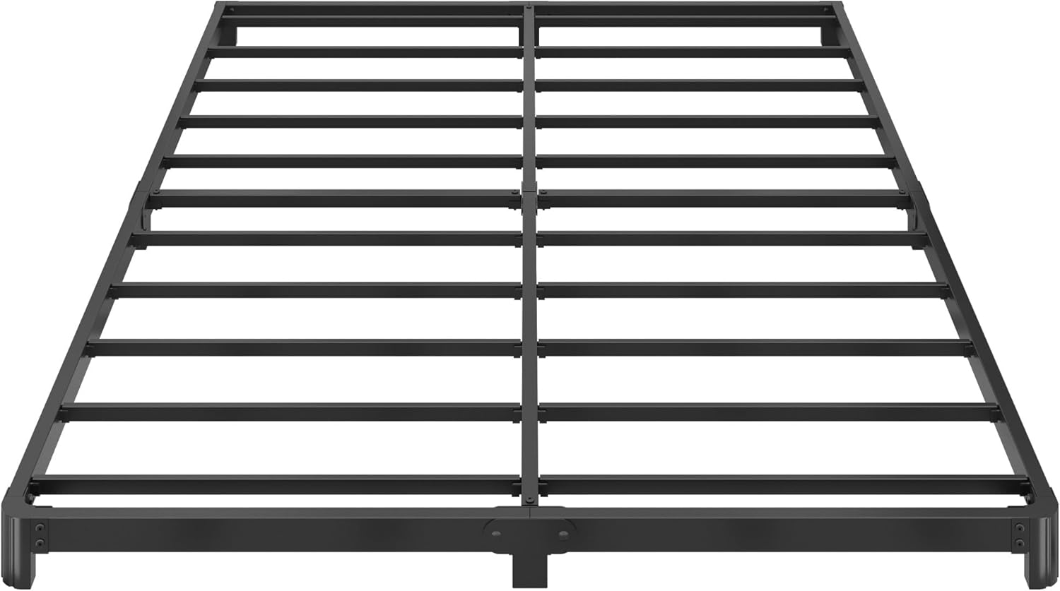 9 Inch Twin Bed Frames with Rounded Corner Legs, Heavy Duty Metal Twin Size Platform Bed Frame No Box Spring Needed, Easy Assembly, Noise Free, Black