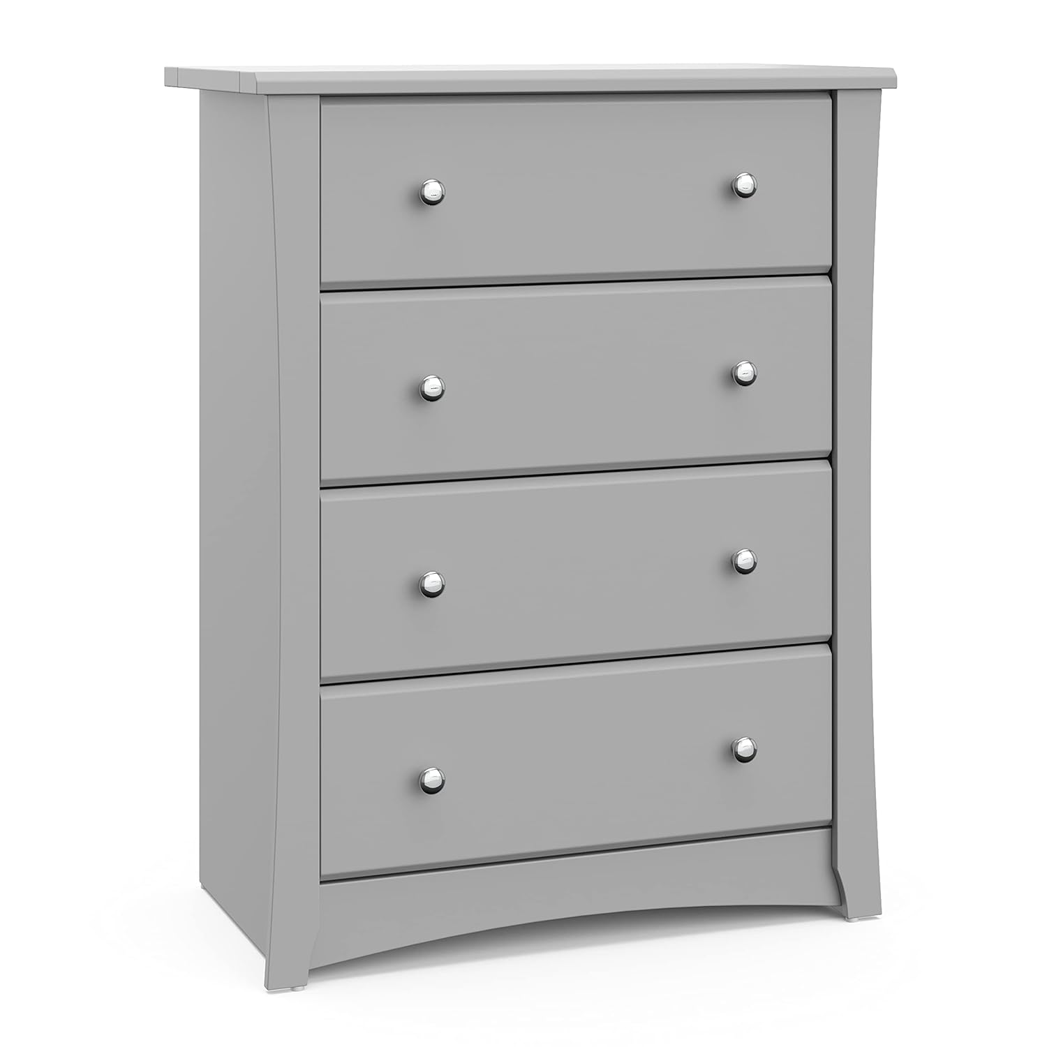 Storkcraft Crescent 6-Drawer Dresser (Pebble Gray) – GREENGUARD Gold Certified, Gray Dresser for Bedroom, Kids & Nursery Storage Chest, Safety Interlocking Drawers, Pre-Installed Tracks, Kids Chest