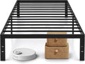 Twin Size Bed Frame, 14 Inch Metal Platform Bed Frames with Heavy Duty Steel Slat Support, No Box Spring Needed, Easy Assembly, Under Bed Storage