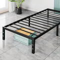 Sweetcrispy Twin Bed Frame - Heavy Duty Metal Platform Bed Frames Twin Size with Storage Space Under Frame, No Box Spring Needed, 14 Inches, Sturdy Steel Slat Support