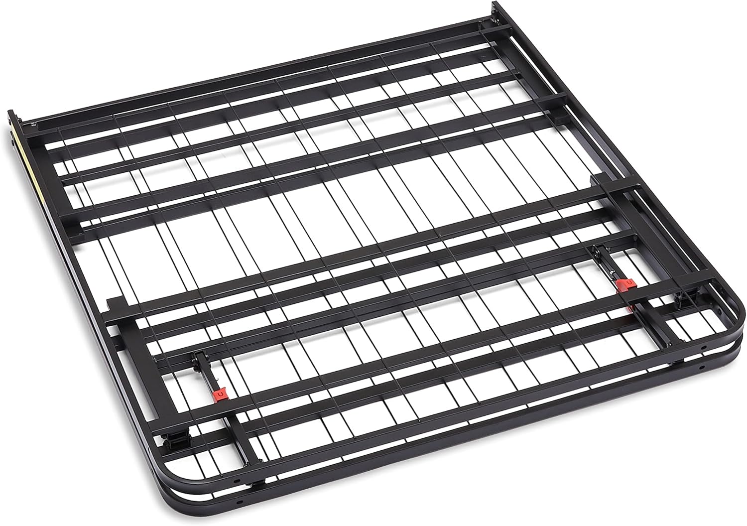 Amazon Basics Bed Frame with Storage, Foldable Metal Platform, Sturdy Steel, No Box Spring Needed, 14-inch High, Tool-Free Setup, Twin Size, Black